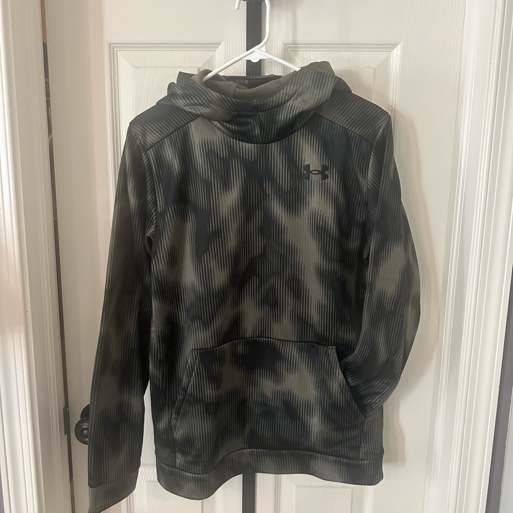 Under Armour Olive Green and Black Hoodie Boys XL